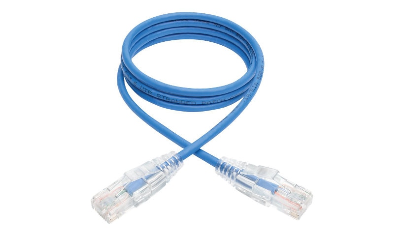 Tripp Lite N201-S03-BL Cat6 Slim Snagless UTP Ethernet Patch Cable 3 ft Blue