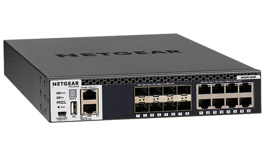 Netgear M4300 XSM4316S 16-Port 10G Stackable L3 Switch, 8x 10GBASE-T, 8x SFP+