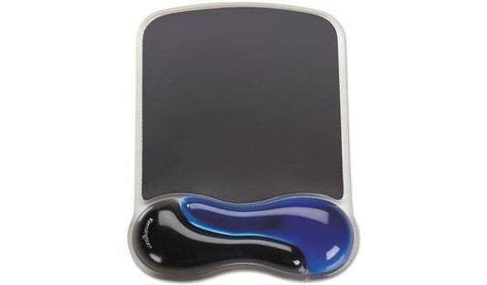 Kensington Duo Gel Mouse Pad with Wrist Rest Black Blue K62401AM TAA