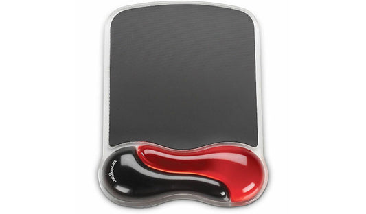 Kensington Duo Gel Mouse Pad with Wrist Rest Black Red K62402AM TAA 1 Year
