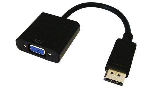 Total Micro Link DisplayPort Male to VGA Female Adapter, Latching, 9.1 in