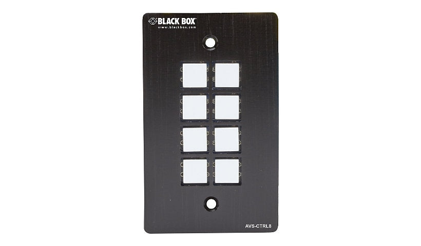 Black Box AVS-CTRL8 8-Button Wall Module Control Panel IR RS-232 RS-485
