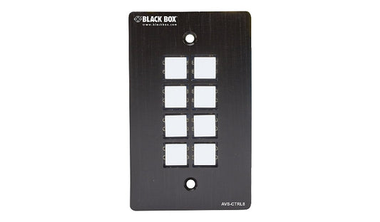 Black Box AVS-CTRL8 8-Button Wall Module Control Panel IR RS-232 RS-485