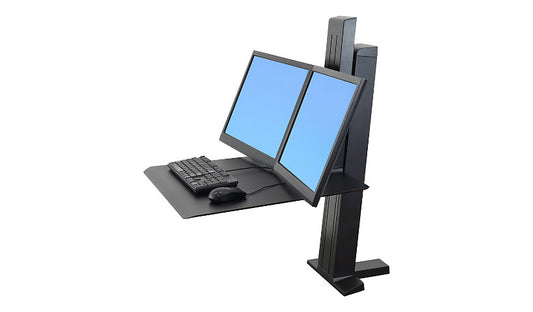 Ergotron WorkFit-SR Sit-Stand Desktop Riser, Black, 33-407-085