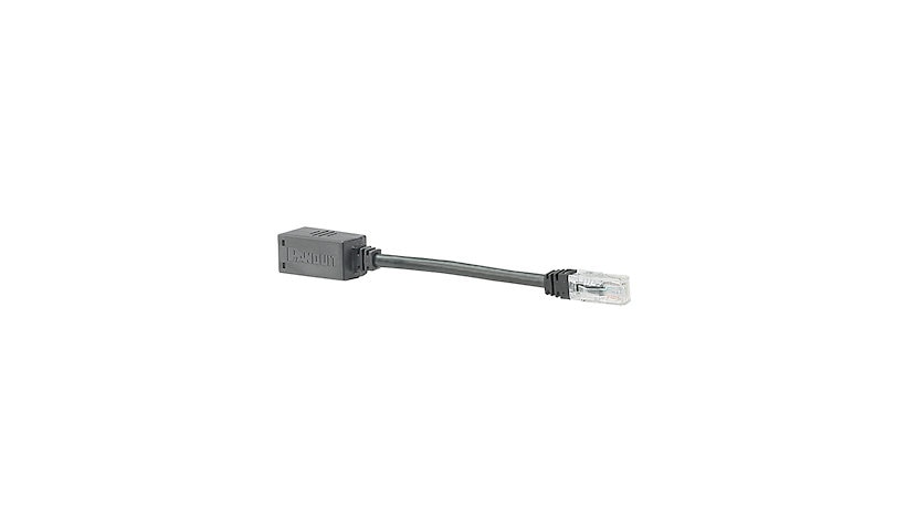 Panduit 8in CAT6A UTP Break-Away Patch Adapter Cable, RJ-45, 26 AWG, Small Diameter, CM Rated, Black, BKA6ASD8INBL