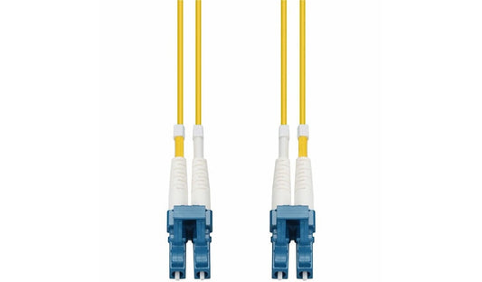 Proline PRO-LC-LC-50M9SMF 50m (164ft) LC to LC OS2 Single Mode Duplex Fiber Patch Cable, 9/125, OFNR Riser, Yellow