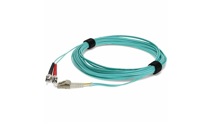 Proline PRO-ST-LC-2M5OM4 2m (6.6ft) ST to LC OM4 Multimode Duplex Fiber Patch Cable, 50/125, OFNR Riser, Aqua
