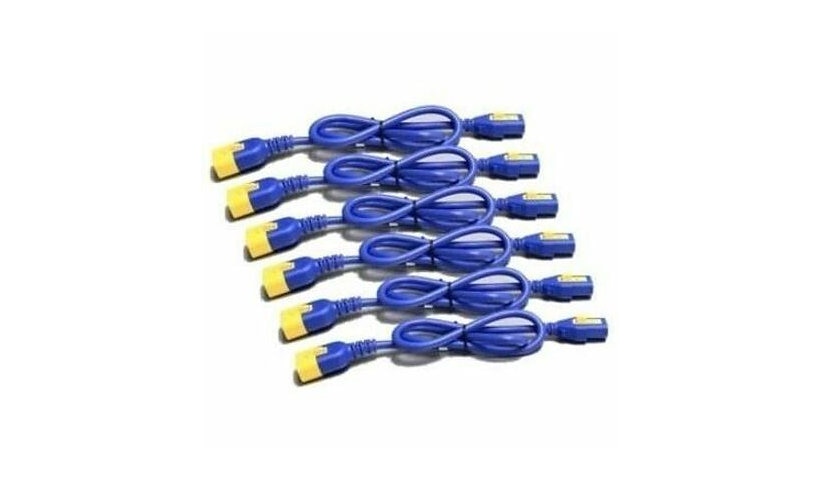 APC AP8704S-NAX590 Locking Power Cord Kit 1.2 m C13 to C14 6 Pack Blue 2 Year