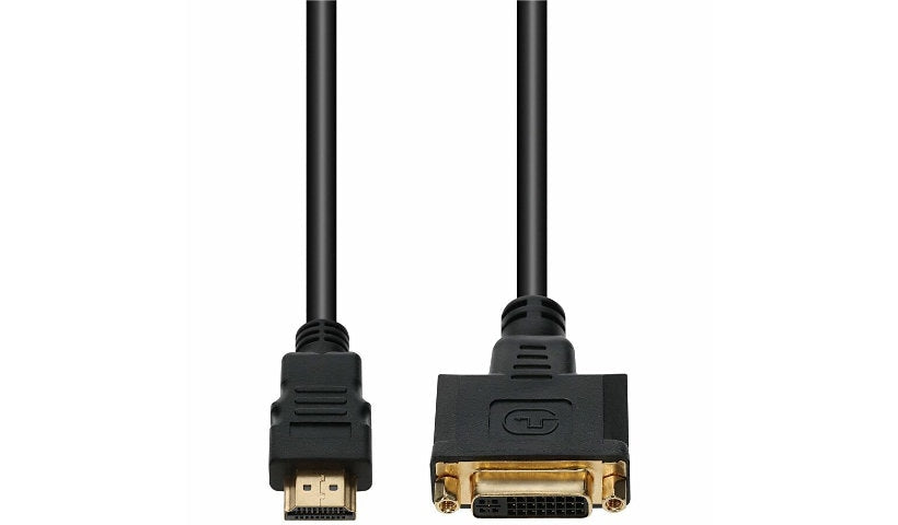 Proline HDMI 1.3 to DVI-D Dual Link Adapter, Male/Female, Black, 8 in