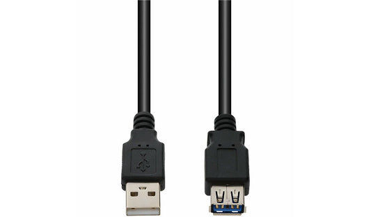 Proline USB 2.0 Extension Cable, USB-A Male to Female, 480 Mbps, Black, 15 ft