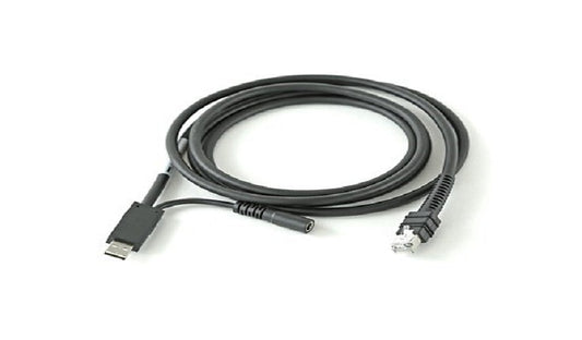 Zebra Shielded USB Cable, 12V Supply Support, Molded, 7 ft, CBA-U42-S07PAR