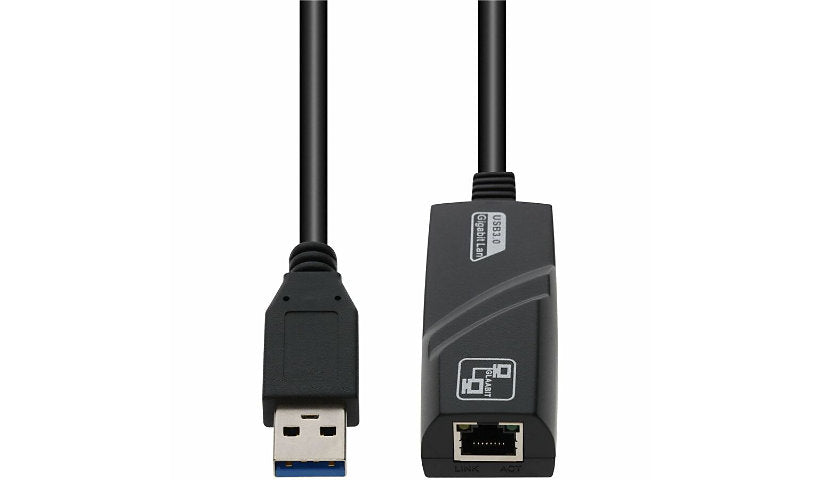 Proline USB-A 3.0 to RJ-45 Gigabit Ethernet Adapter, 1000 Mbps, 8 in