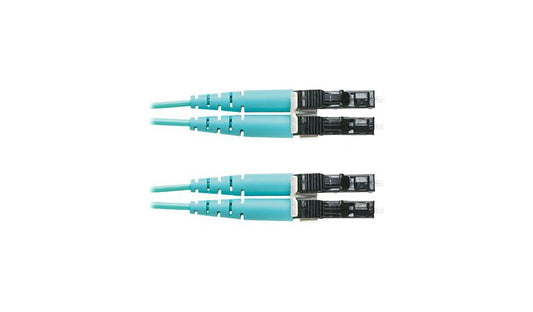 Panduit 7ft LC to LC Multimode Duplex Fiber Patch Cable, 50/125, Aqua, FZ2ERLNLNSNM002