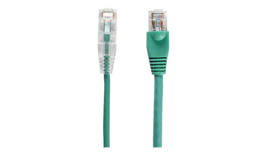 Black Box C6APC28-GN-01 Slim-Net Cat6A Snagless Patch Cable 1 ft 28 AWG Green
