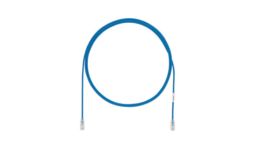 Panduit UTP28X1BU TX6A-28 Cat6A Small-Diameter UTP Patch Cable 1 ft Blue