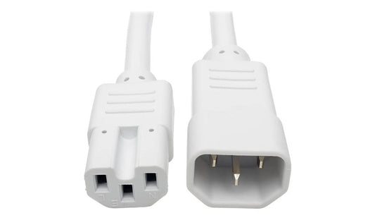 Tripp Lite P018-003-AWH C14 to C15 Heavy-Duty Power Cord 3 ft Lifetime Warranty