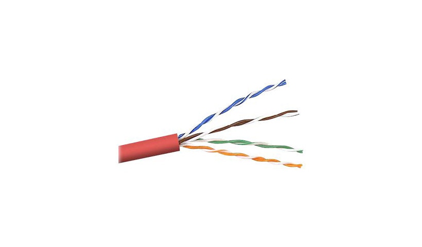 Belkin A7J704-1000-RED Cat6 Stranded Bulk Cable 1000 ft 4-Pair PVC Red