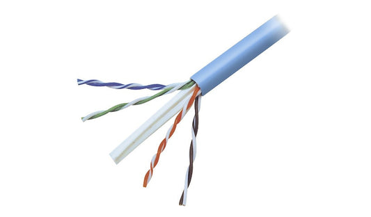 Belkin A7L704-1000-BLU Cat6 Solid Bulk Cable 1000 ft 4-Pair UTP 23 AWG PVC Blue