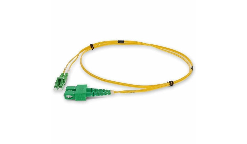 Proline PRO-ASC-ALC-1M9SMF 1m (3.3ft) SC/APC to angled LC OS2 Single Mode Duplex Fiber Patch Cable, 9/125, OFNR Riser, Yellow