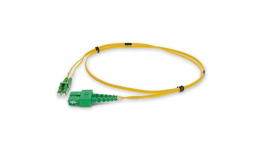 Proline PRO-ASC-ALC-1M9SMF 1m (3.3ft) SC/APC to angled LC OS2 Single Mode Duplex Fiber Patch Cable, 9/125, OFNR Riser, Yellow
