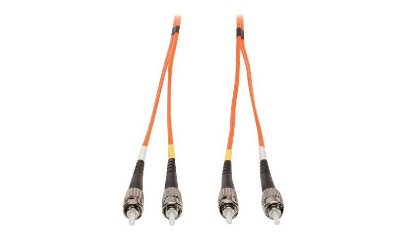 Tripp Lite (Eaton) N302-10M 10m (32.8ft) ST to ST Multimode Duplex Fiber Patch Cable, 62.5/125, PVC, OFNR, Orange