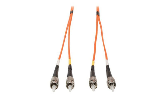 Tripp Lite (Eaton) N302-10M 10m (32.8ft) ST to ST Multimode Duplex Fiber Patch Cable, 62.5/125, PVC, OFNR, Orange