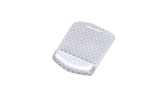 Fellowes PlushTouch Mouse Pad with Wrist Pillow Gray Lattice 9549701 1 Year