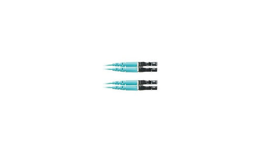 Panduit Opti-Core FZ2ERLNLNSNM004 4m (13.1ft) LC to LC OM4 Multimode Duplex Fiber Patch Cord, 10GbE, 50/125, OFNR Riser, Aqua