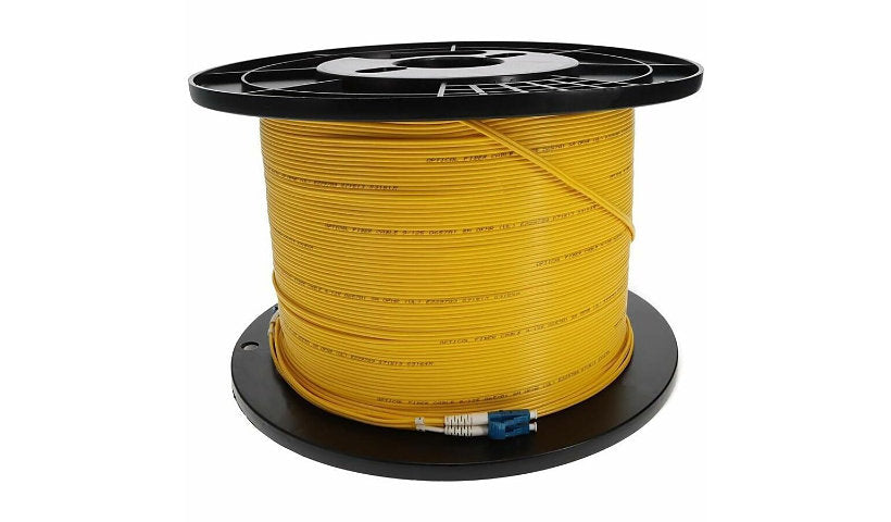 Proline PRO-LC-LC-200M9SMF 200m (656.2ft) LC to LC OS2 Single Mode Duplex Fiber Patch Cable, 9/125, OFNR Riser, Yellow