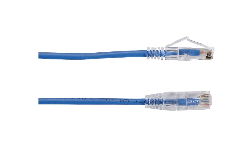 Black Box C6PC28-BL-03 Slim-Net Cat6 Patch Cable 3 ft 28 AWG Blue