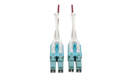Eaton Tripp Lite 1m (3.3ft) LC to LC 10G OM4 Multimode Duplex Fiber Patch Cable, 50/125, LSZH, Push/Pull Tabs, Magenta, N821-01M-MG-T