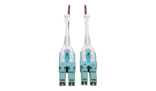 Tripp Lite (Eaton) N821-10M-MG-T 10m (32.8ft) LC to LC 10Gb OM4 Multimode Duplex Fiber Patch Cable, Push/Pull Tabs, 50/125, LSZH, Magenta
