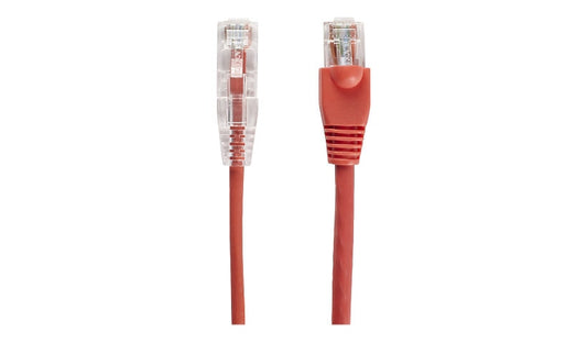 Black Box C6APC28-RD-05 Slim-Net Cat6A Snagless Patch Cable 5 ft 28 AWG Red