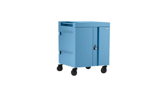 Bretford Cube AC Charging Cart, 32 Devices, Sky, TVC32PAC-SKY
