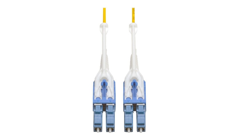 Tripp Lite (Eaton) N370-03M-T 3m (9.8ft) LC to LC Single Mode Duplex Fiber Patch Cable, Push/Pull Tabs, 9/125, PVC, OFNR, Yellow