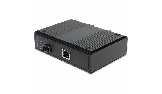 Proline Industrial 10/100/1000Base-TX RJ-45 to Open SFP Port Media Converter, DIN Rail, PRO-IGMC-SFP