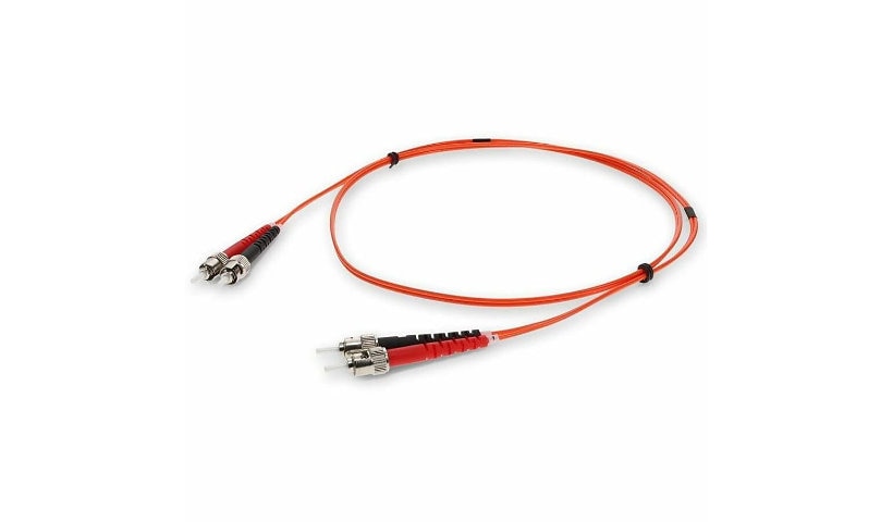 Proline PRO-ST-ST-2M6MMF 2m (6.6ft) ST to ST OM1 Multimode Duplex Fiber Patch Cable, 62.5/125, OFNR Riser, Orange