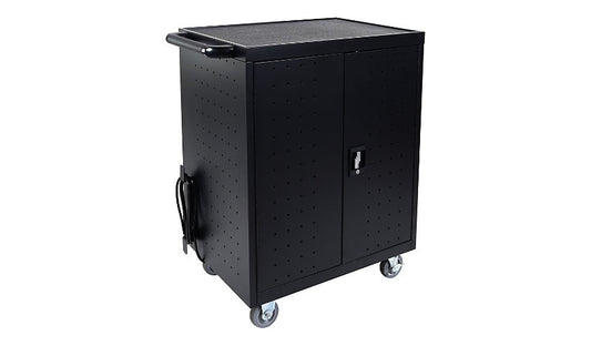 Luxor Charging Cart for 32 Laptops/Chromebooks, Timer, Black, LLTP32-B