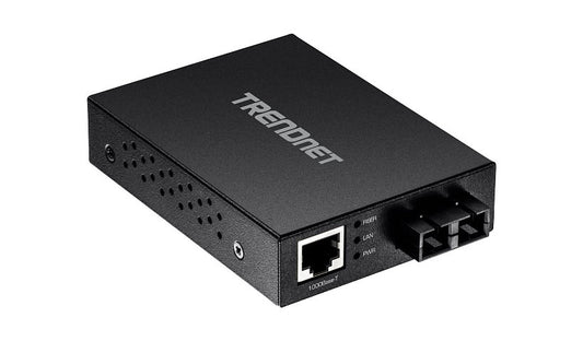 TRENDnet TFC-GMSC Gigabit 1000Base-T to 1000Base-SX Multimode SC Fiber Converter, 550m, NDAA/TAA Compliant