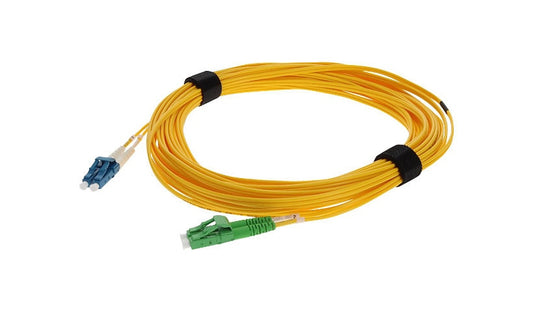 Proline PRO-ALC-LC-1M9SMF 1m (3.3ft) Angled LC to LC OS2 Single Mode Duplex Fiber Patch Cable, 9/125, OFNR Riser, Yellow
