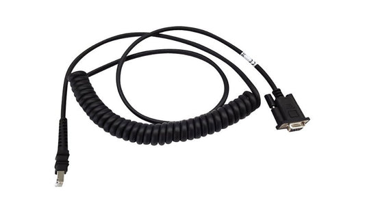 Zebra Coiled DB-9 Female Serial/Power Cable, Thumbscrews, 9 ft, CBA-R71-C09ZAR