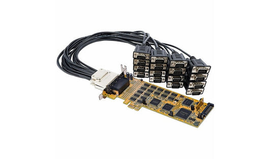 StarTech PEX16S550LP 16-Port RS232 DB9 PCIe Serial Card, Low Profile, TAA