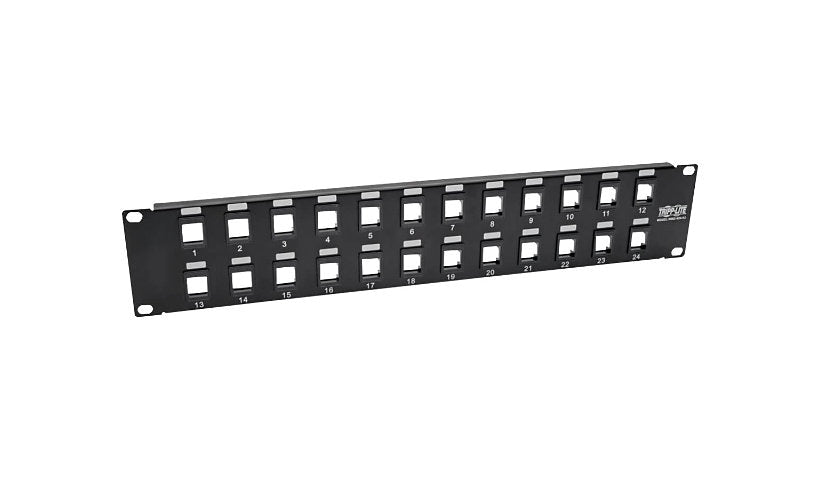 Tripp Lite N062-024-KJ 24-Port Blank Keystone/Multimedia Patch Panel Unshielded