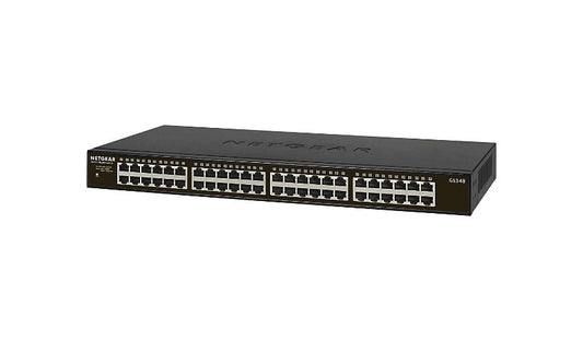 NETGEAR GS348 48-Port Gigabit Unmanaged Switch, Fanless, Desktop or Rack