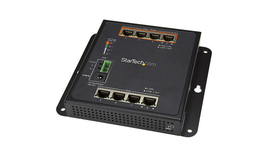 StarTech IES81GPOEW Industrial 8-Port Gigabit L2 Managed Switch, 4 PoE+