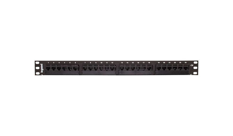 Legrand 37199 24-Port Cat6 110-Type High-Density Patch Panel Lifetime Warranty