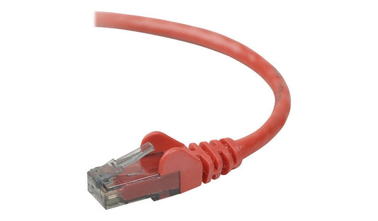 Belkin A3L980-05-RED-S Cat6 Snagless UTP Ethernet Patch Cable 5 ft Red