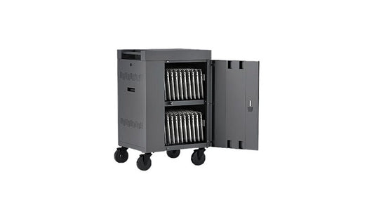 Bretford Cube Mini AC Charging Cart, 20 Devices, Charcoal, TVCM20PAC-CK