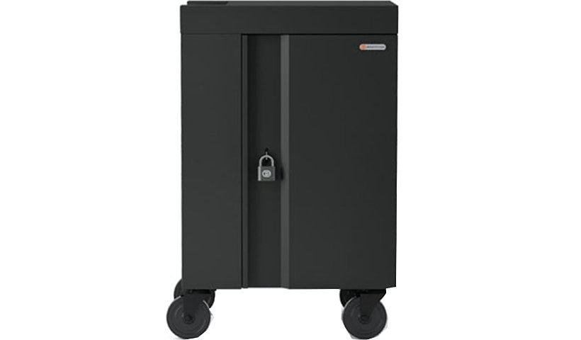 Bretford CUBE Cart Mini AC, 24 Devices, Digital Timer, Charcoal, TVCM24PAC-CK