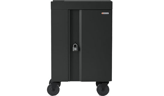 Bretford CUBE Cart Mini AC, 24 Devices, Digital Timer, Charcoal, TVCM24PAC-CK